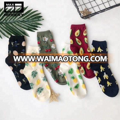 Fruit Women Colorful Patterned Crew Socks Womens Cute Funny Socks