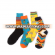 customize fuzzy business men colorful crew happy fashion socks